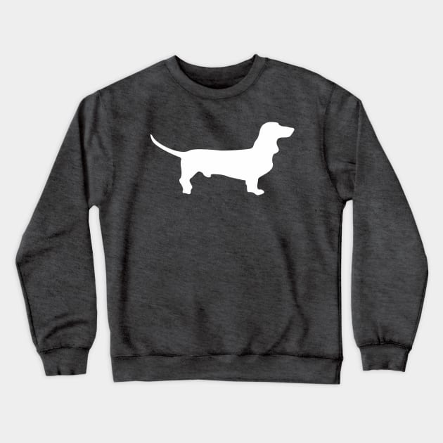 White Dachshund Crewneck Sweatshirt by XOOXOO